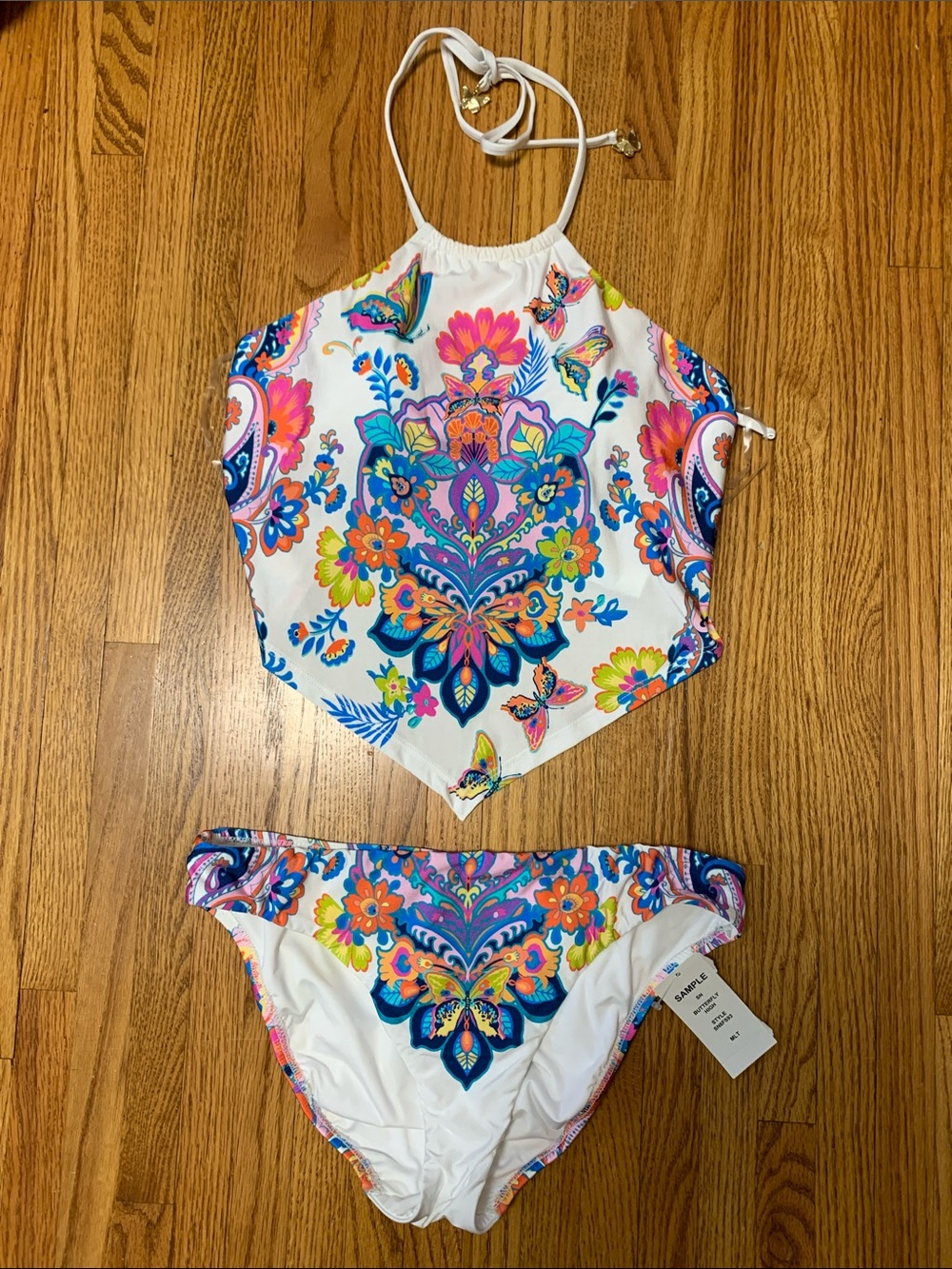 Sunshine 79 swimsuit - midkini bikini set with boho butterfly festival print